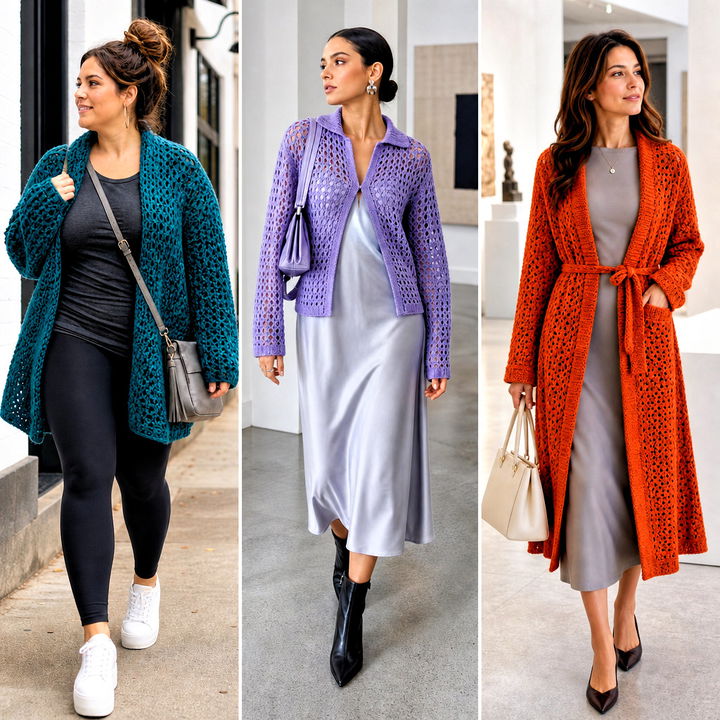 20 Crochet Sweater Jacket Outfit Ideas for Cozy Chic Layers