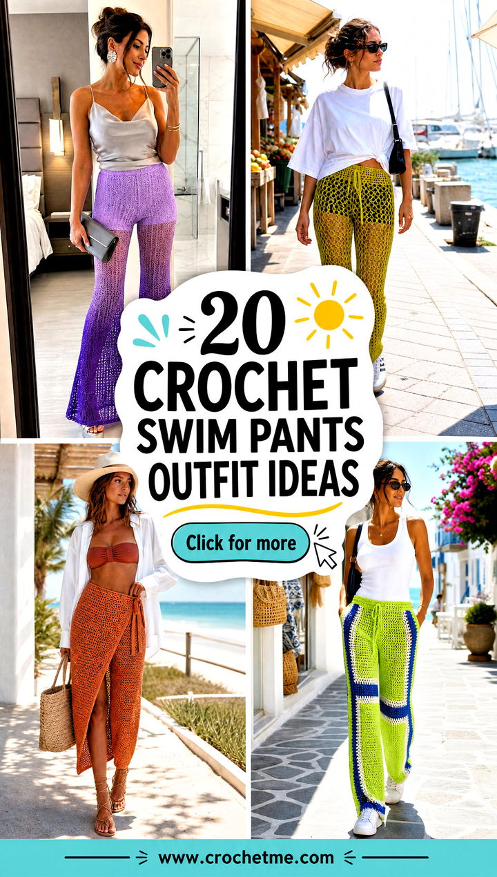 20 Crochet Swim Pants outfit ideas - 20 Crochet Swim Pants outfit ideas