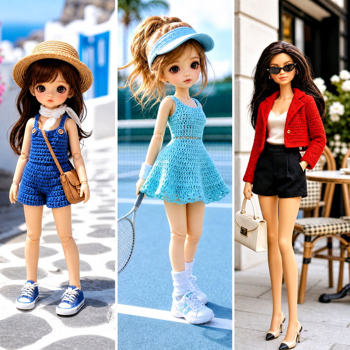 20 Crochet Tiny Doll Clothes and outfit ideas