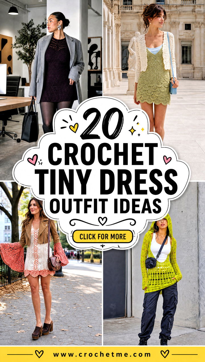 20 Crochet Tiny Dress outfit ideas - 20 Crochet Tiny Dress outfit ideas