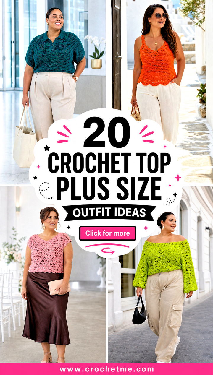 20 Crochet Top Plus Size outfit ideas - 20 Crochet Top Plus Size outfit ideas