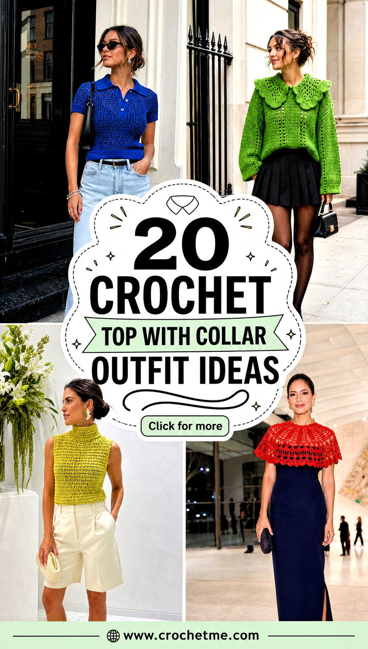 20 Crochet Top With Collar outfit ideas - 20 Crochet Top With Collar outfit ideas