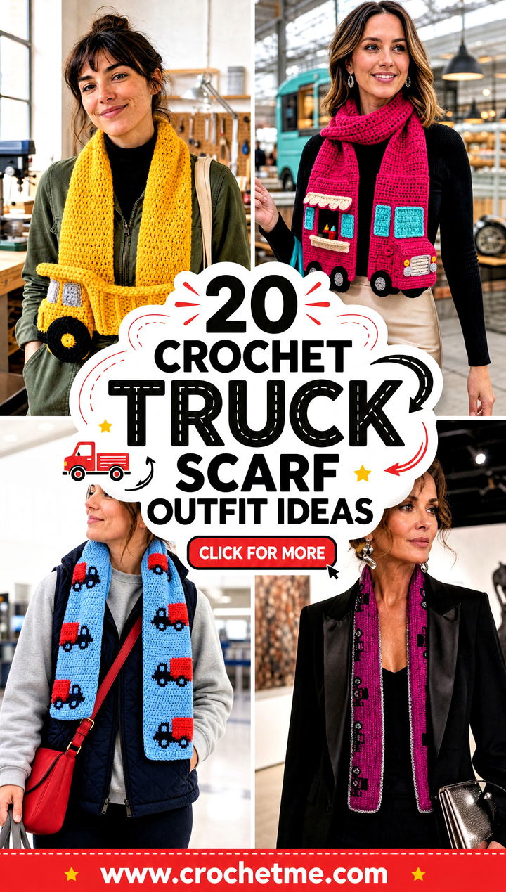 20 Crochet Truck Scarf outfit ideas - 20 Crochet Truck Scarf outfit ideas