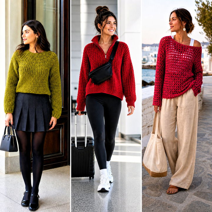 20 Crochet Velvet Sweater Outfit Ideas for Luxe Winter Style