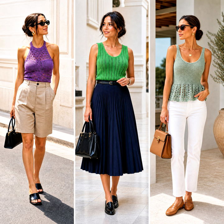 20 Crochet Womens Tank Top Outfit Ideas for Summer Style