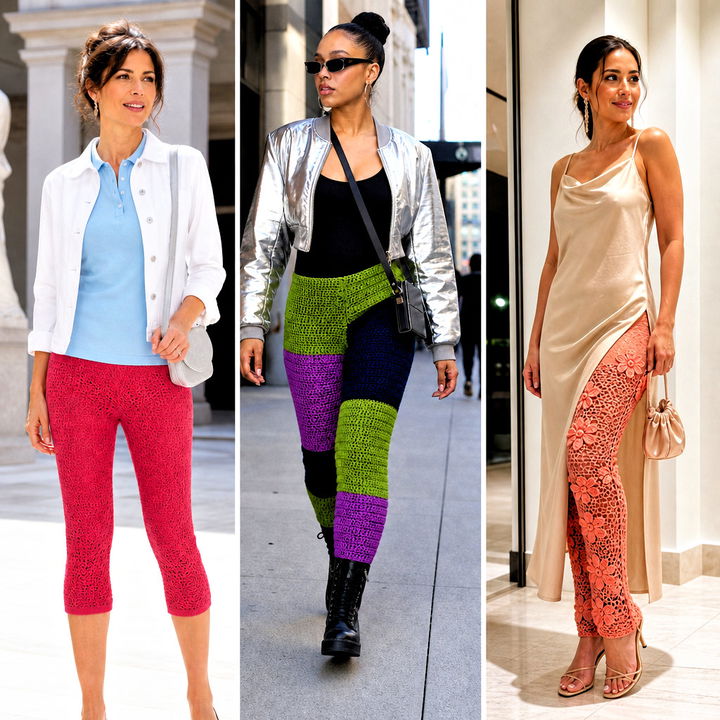 20 Crocheted Leggings Outfit Ideas for Bold Festival Style