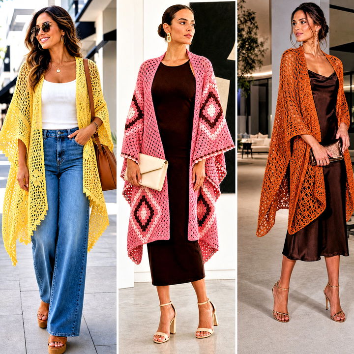 20 Crocheted Ruana Outfit Ideas for Effortless Layering