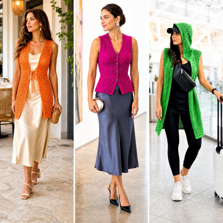 20 Crocheted Vests for Women Outfit Ideas for Chic Layering