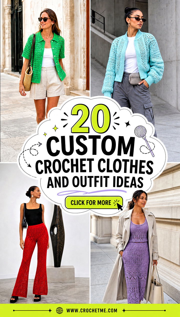 20 Custom Crochet Clothes and outfit ideas - 20 Custom Crochet Clothes and outfit ideas