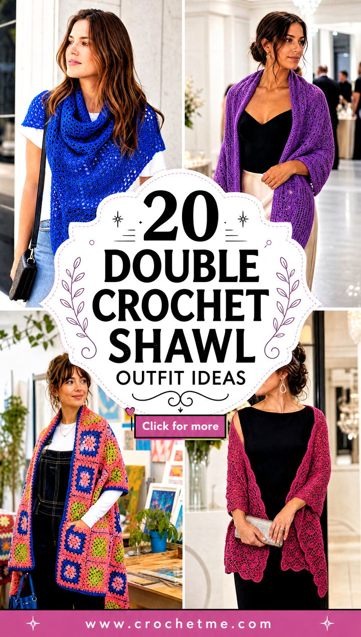 20 Double Crochet Shawl outfit ideas - 20 Double Crochet Shawl outfit ideas
