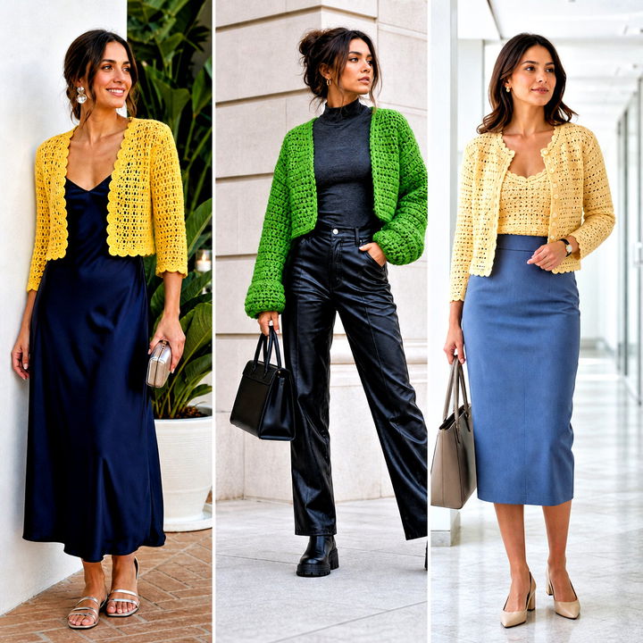 20 Easy Crochet Cropped Cardigan Outfit Ideas for Chic Layers