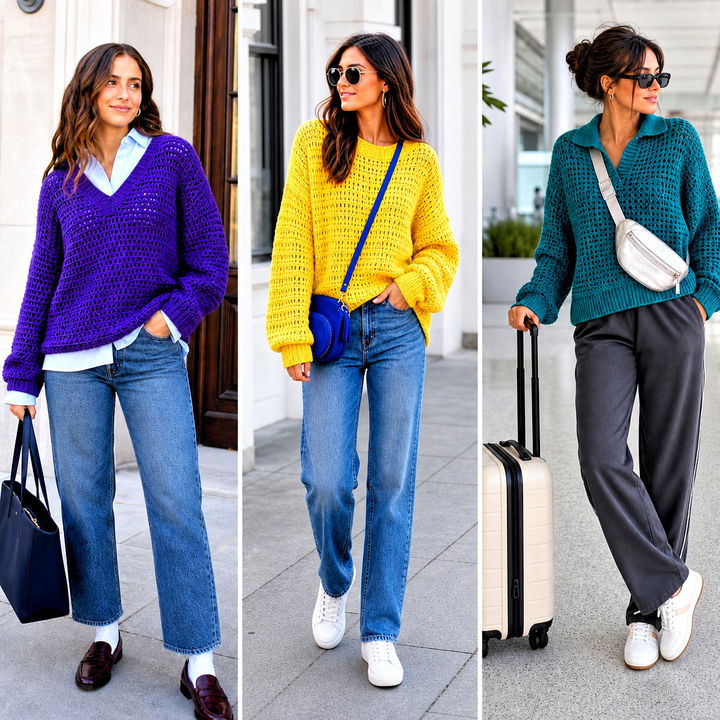 20 Easy Crochet Oversized Sweater outfit ideas