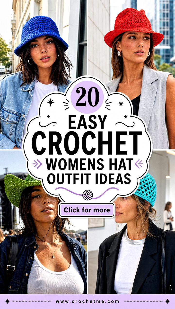 20 Easy Crochet Womens Hat outfit ideas - 20 Easy Crochet Womens Hat outfit ideas
