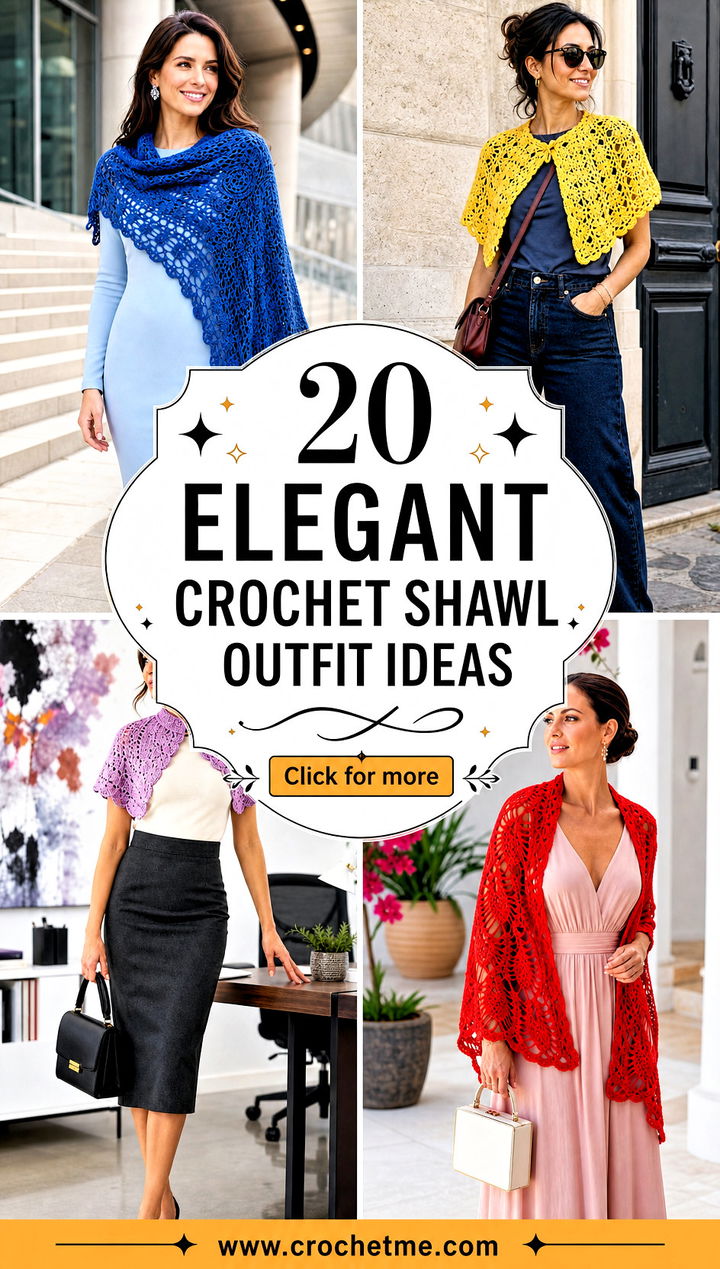 20 Elegant Crochet Shawl outfit ideas - 20 Elegant Crochet Shawl outfit ideas