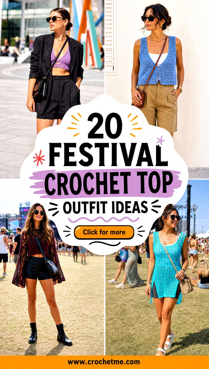 20 Festival Crochet Top outfit ideas - 20 Festival Crochet Top outfit ideas
