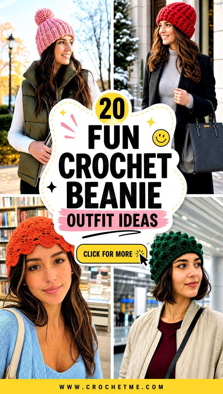 20 Fun Crochet Beanie outfit ideas - 20 Fun Crochet Beanie outfit ideas