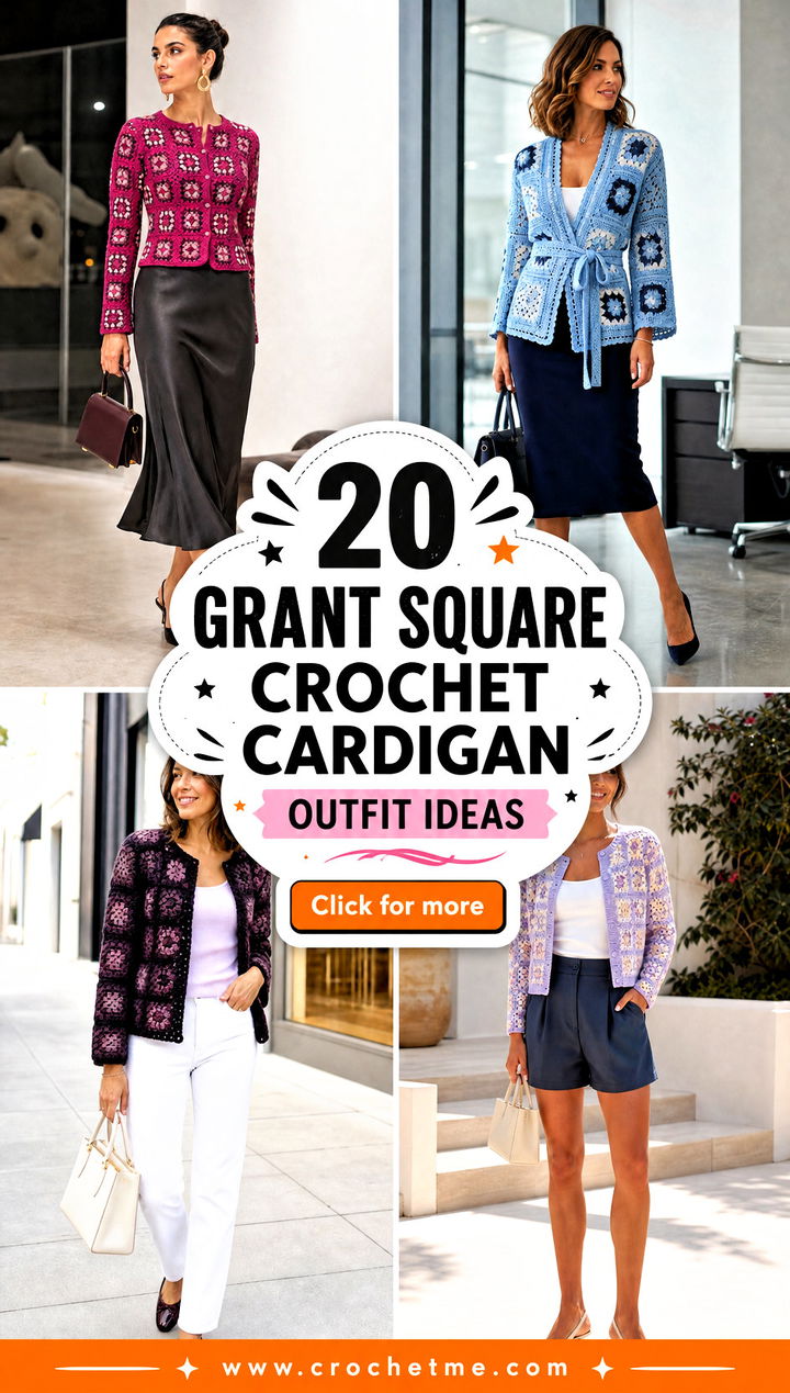 20 Grant Square Crochet Cardigan outfit ideas - 20 Grant Square Crochet Cardigan outfit ideas