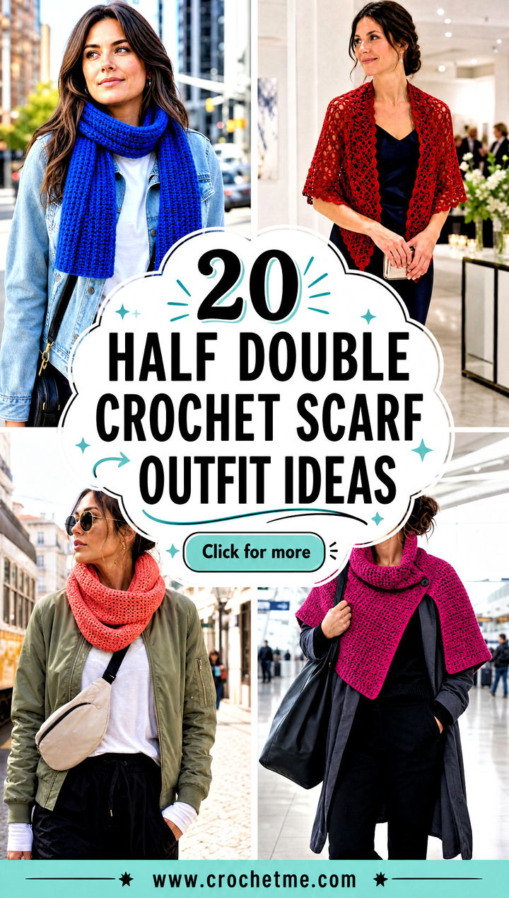20 Half Double Crochet Scarf outfit ideas - 20 Half Double Crochet Scarf outfit ideas