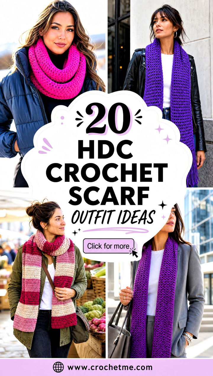 20 Hdc Crochet Scarf outfit ideas - 20 Hdc Crochet Scarf outfit ideas
