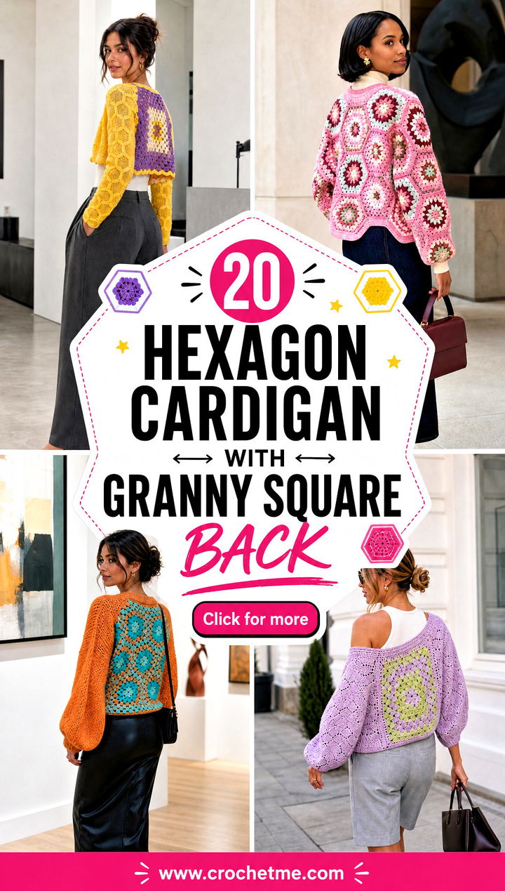20 Hexagon Cardigan With Granny Square Back outfit ideas - 20 Hexagon Cardigan With Granny Square Back outfit ideas