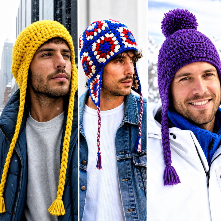 20 Mens Crochet Earflap Hat Outfit Ideas for Cold-Weather Style