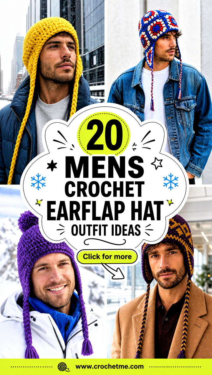 20 Mens Crochet Earflap Hat outfit ideas - 20 Mens Crochet Earflap Hat outfit ideas