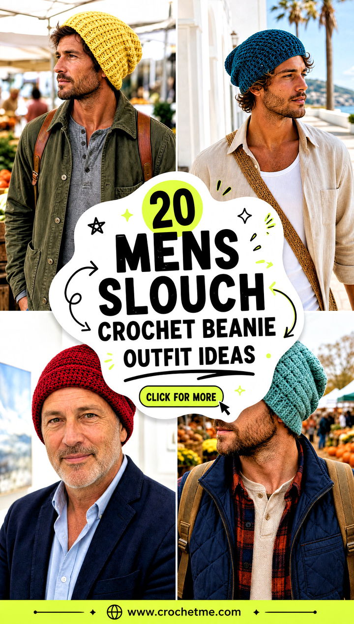 20 Mens Slouch Crochet Beanie outfit ideas - 20 Mens Slouch Crochet Beanie outfit ideas