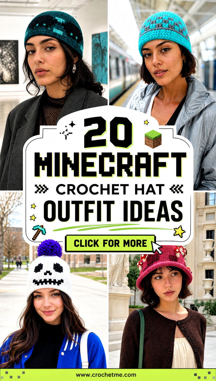 20 Minecraft Crochet Hat outfit ideas - 20 Minecraft Crochet Hat outfit ideas