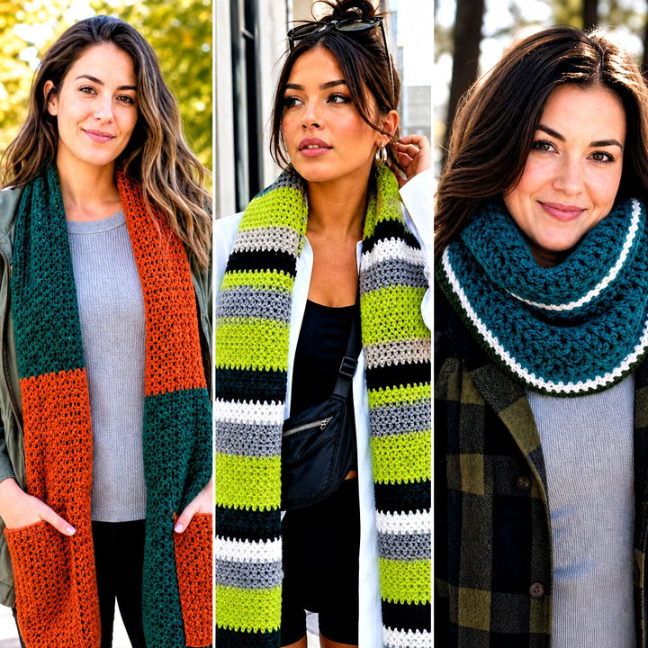 20 Philadelphia Eagles Crochet Scarf Outfit Ideas for Game Day
