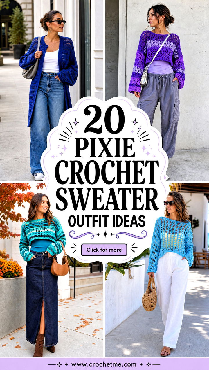 20 Pixie Crochet Sweater outfit ideas - 20 Pixie Crochet Sweater outfit ideas