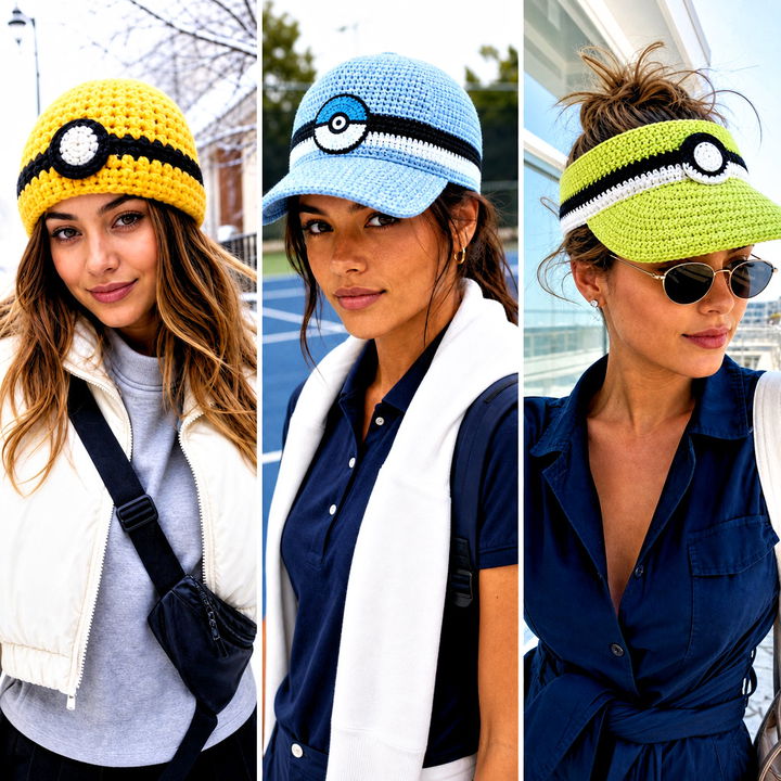 20 Pokeball Crochet Hat Outfit Ideas for Playful Gamer Style