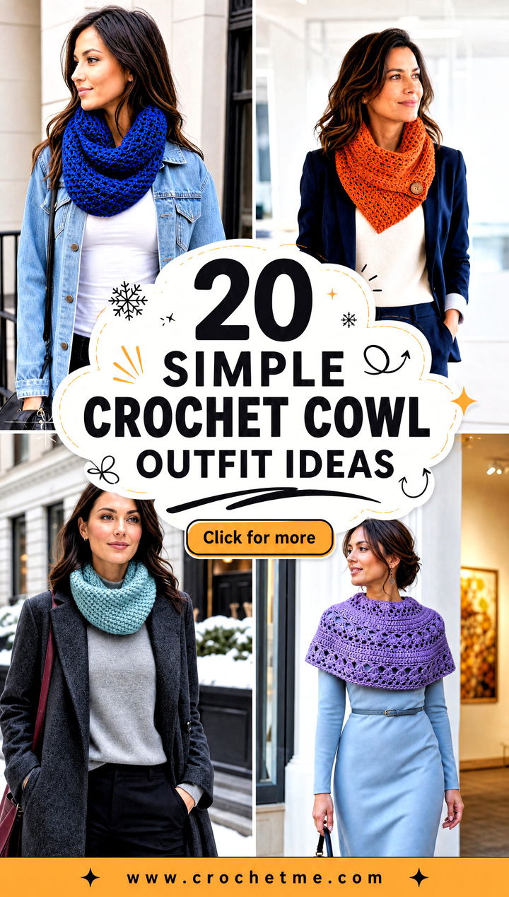 20 Simple Crochet Cowl outfit ideas - 20 Simple Crochet Cowl outfit ideas