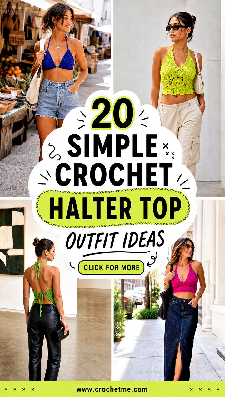 20 Simple Crochet Halter Top outfit ideas - 20 Simple Crochet Halter Top outfit ideas