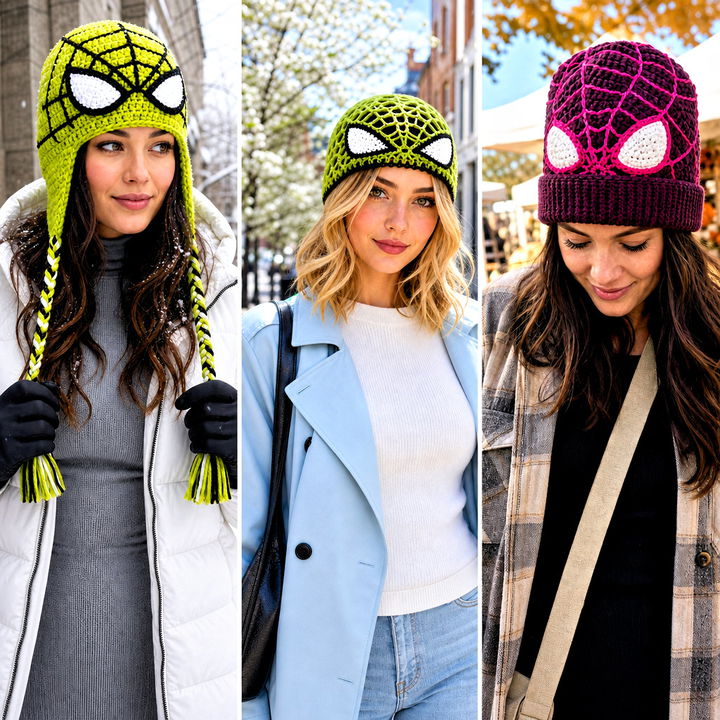 20 Spider Gwen Crochet Beanie Outfit Ideas for Fans This Winter