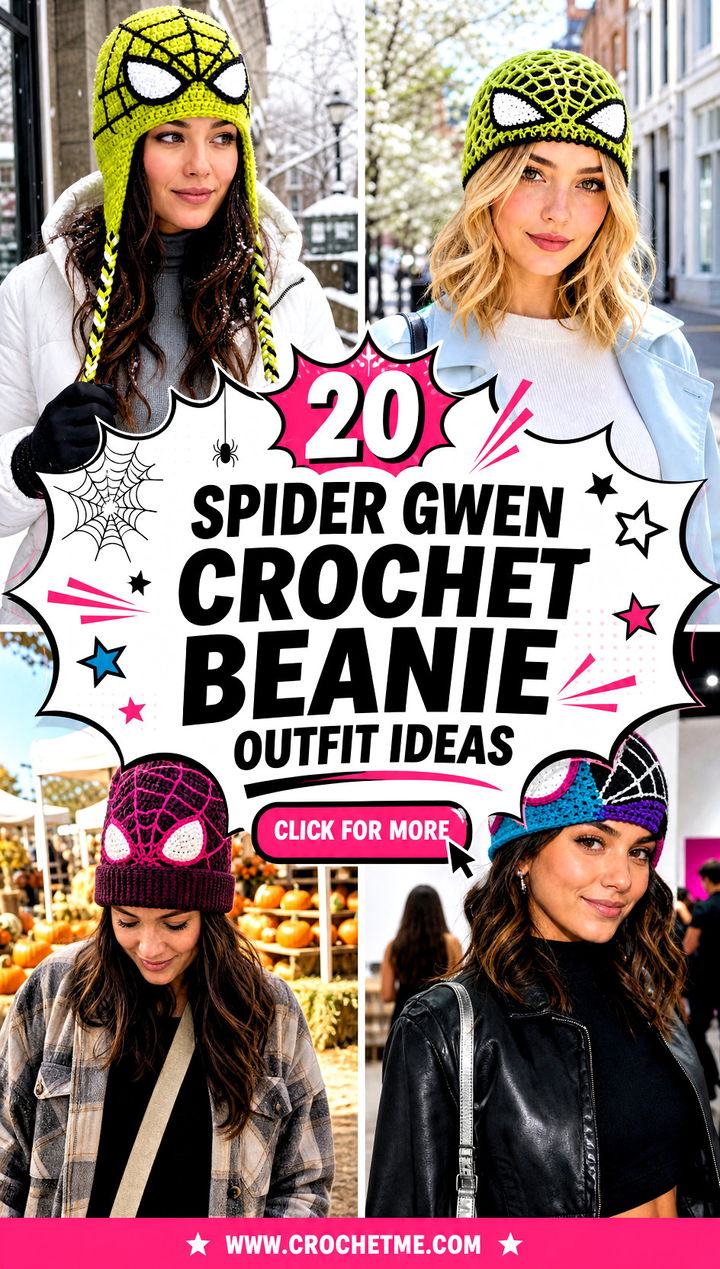 20 Spider Gwen Crochet Beanie outfit ideas - 20 Spider Gwen Crochet Beanie outfit ideas