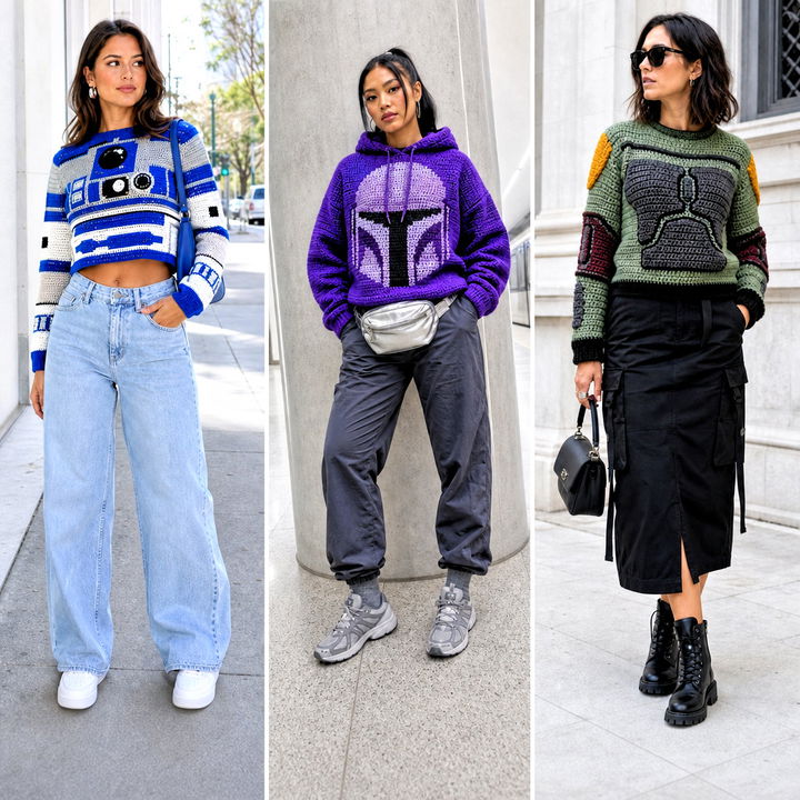 20 Star Wars Crochet Sweater Outfit Ideas for Galactic Style