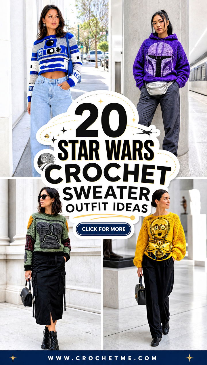 20 Star Wars Crochet Sweater outfit ideas - 20 Star Wars Crochet Sweater outfit ideas