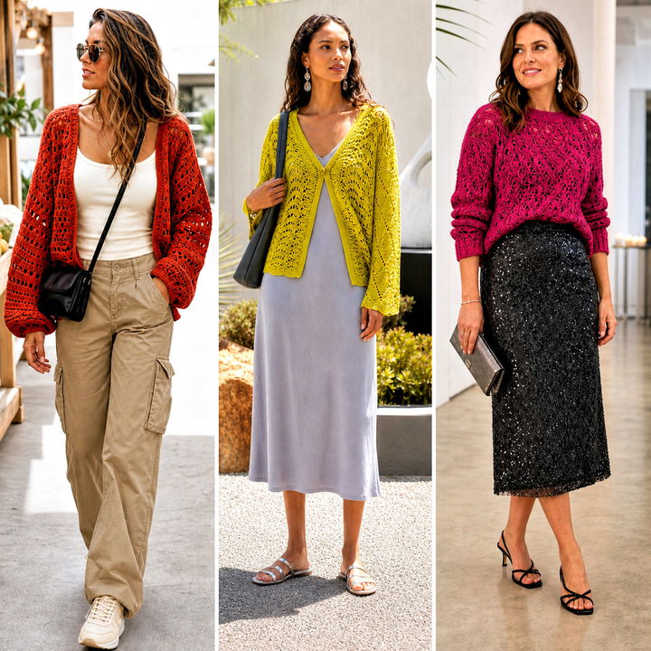 20 Sunset Crochet Sweater Outfit Ideas for Cozy Coastal Style