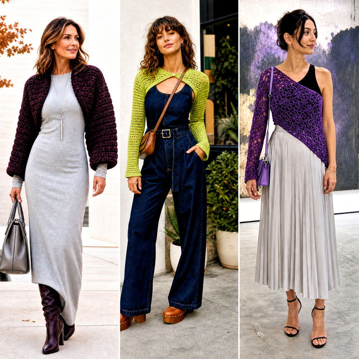 20 Super Cropped Crochet Sweater Outfit Ideas for Trendy Layering