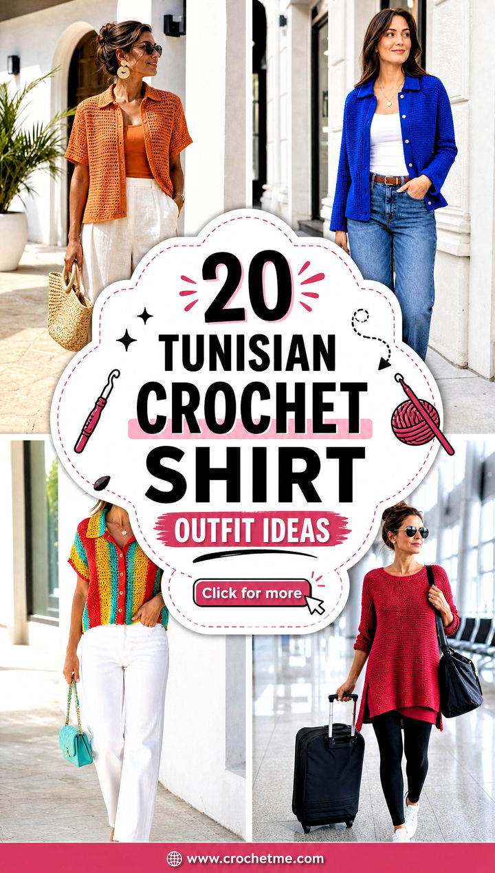 20 Tunisian Crochet Shirt outfit ideas - 20 Tunisian Crochet Shirt outfit ideas