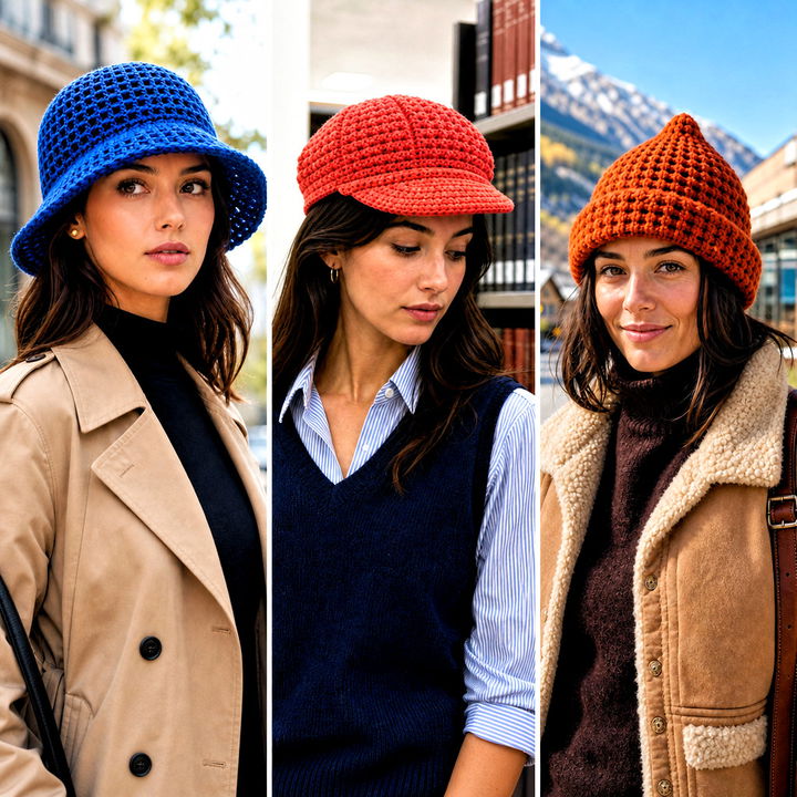 20 Waffle Crochet Hat Outfit Ideas for Chic Winter Looks