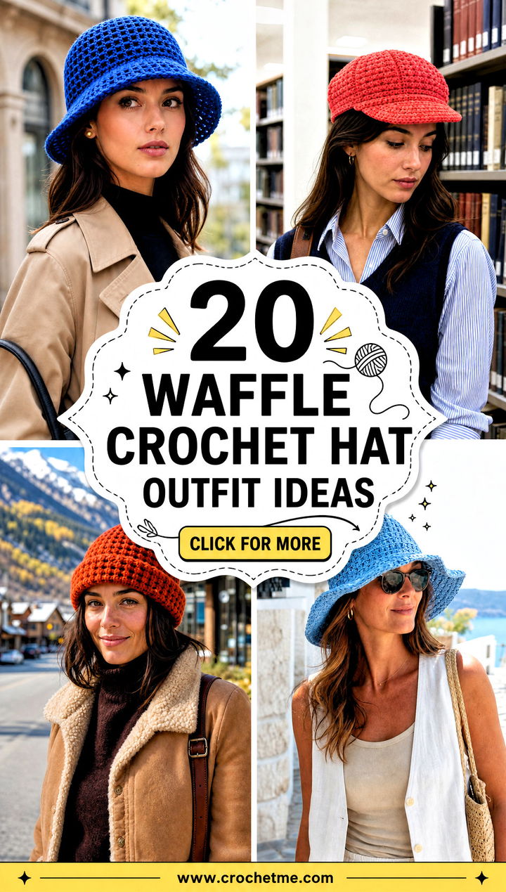 20 Waffle Crochet Hat outfit ideas - 20 Waffle Crochet Hat outfit ideas