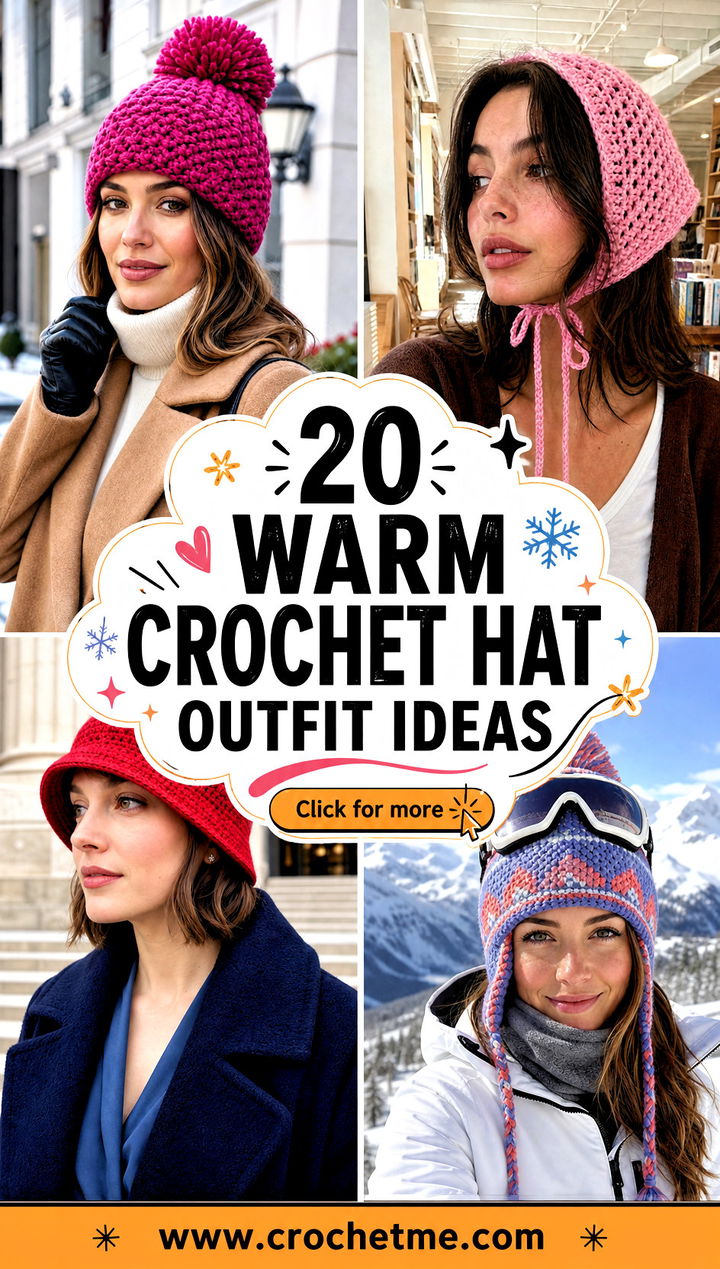 20 Warm Crochet Hat outfit ideas - 20 Warm Crochet Hat outfit ideas