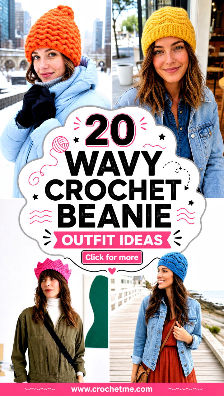 20 Wavy Crochet Beanie outfit ideas - 20 Wavy Crochet Beanie outfit ideas