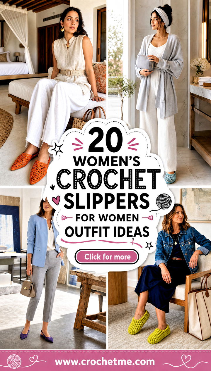 20 Womens Crochet Slippers For Women outfit ideas - 20 Women’s Crochet Slippers For Women outfit ideas