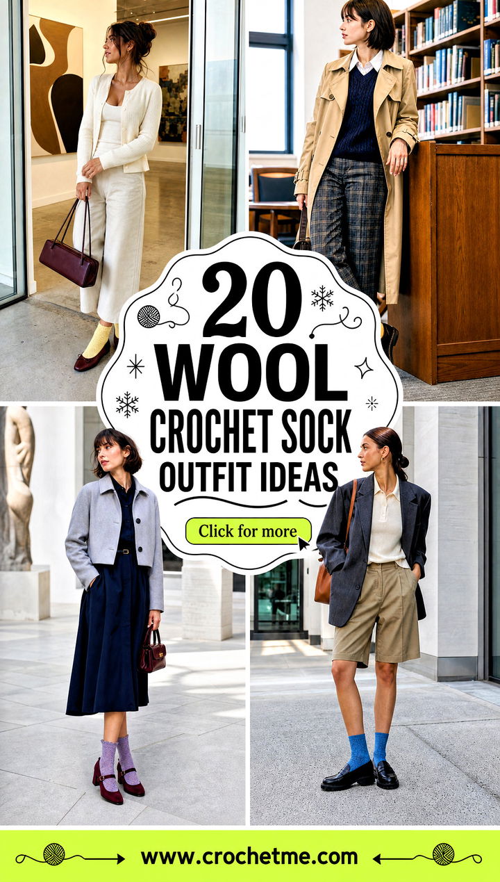 20 Wool Crochet Sock outfit ideas - 20 Wool Crochet Sock outfit ideas
