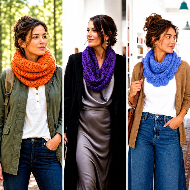 20 Wool Ease Thick and Quick Crochet Cowl Outfit Ideas for Winter