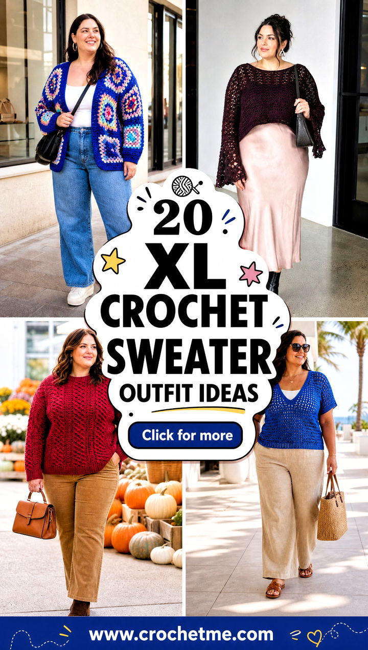 20 Xl Crochet Sweater outfit ideas - 20 Xl Crochet Sweater outfit ideas