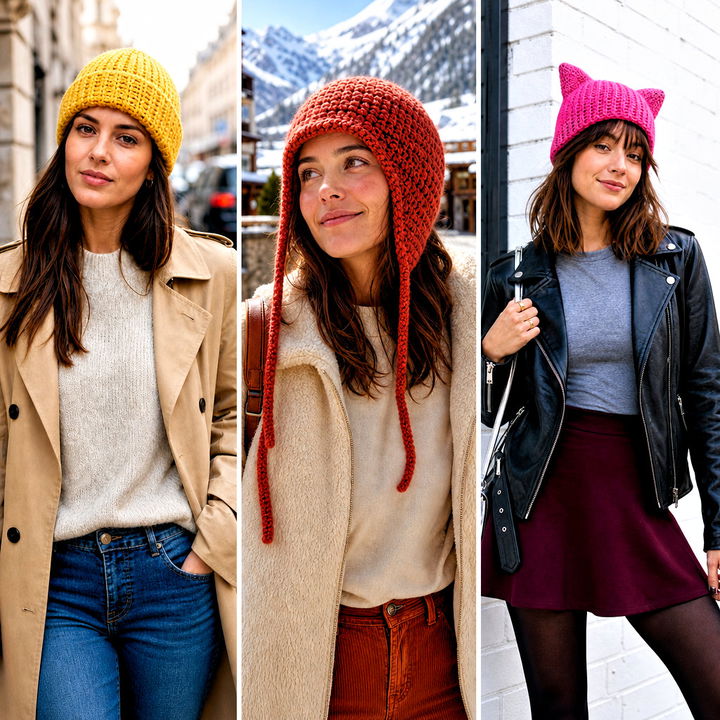 20 classic crochet beanie outfit ideas