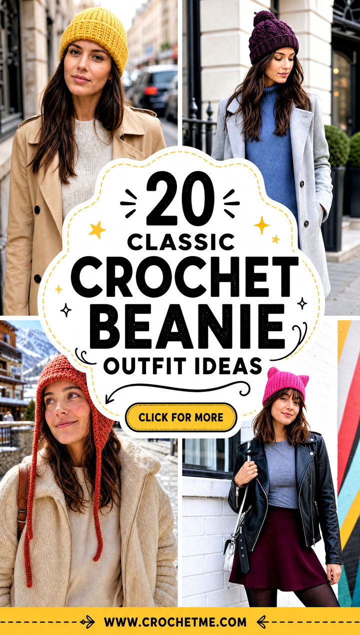 20 classic crochet beanie outfit ideas - 20 classic crochet beanie outfit ideas